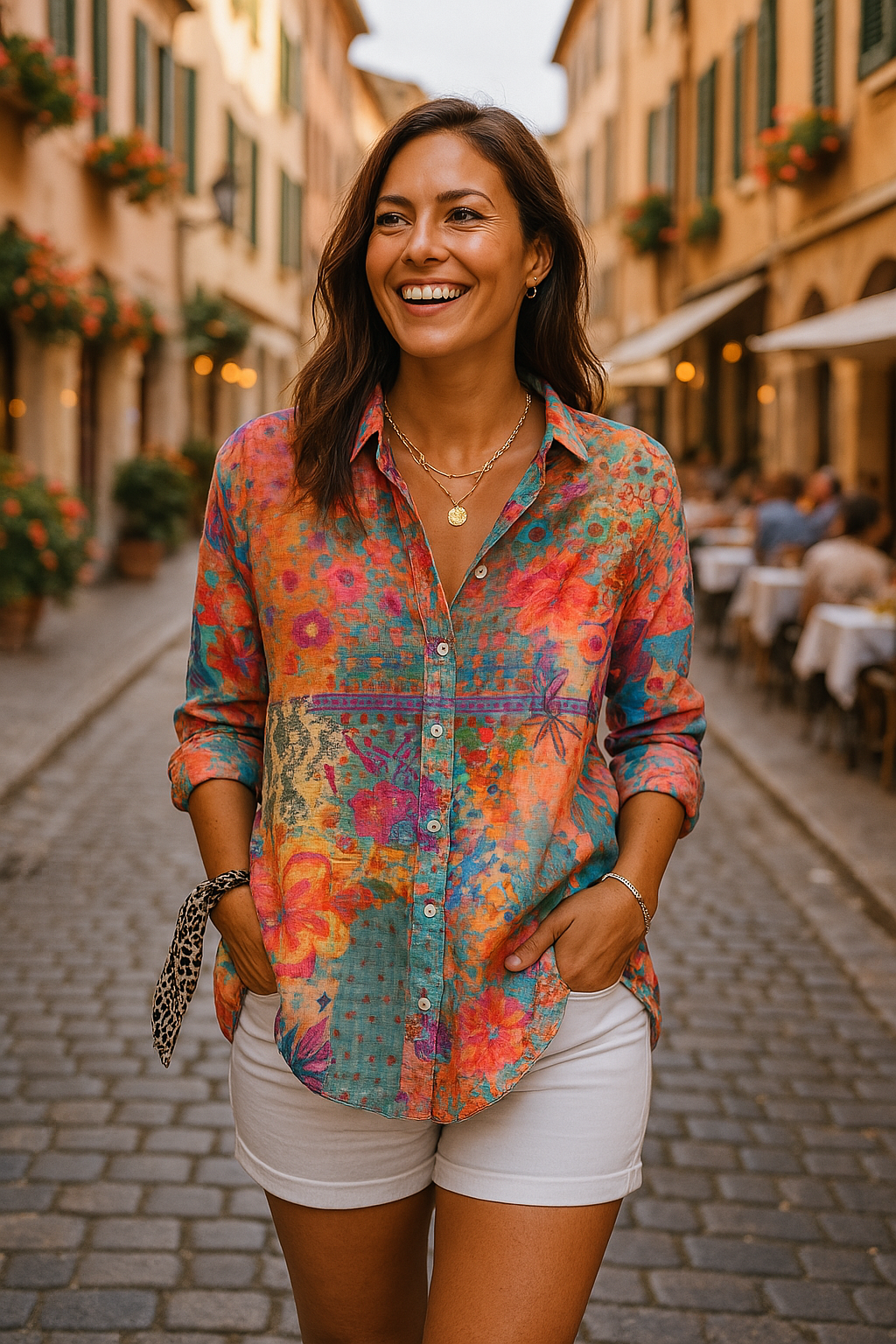 Léonie | Chemisier Floral Élégant pour Femme au Style Décontracté et Chic