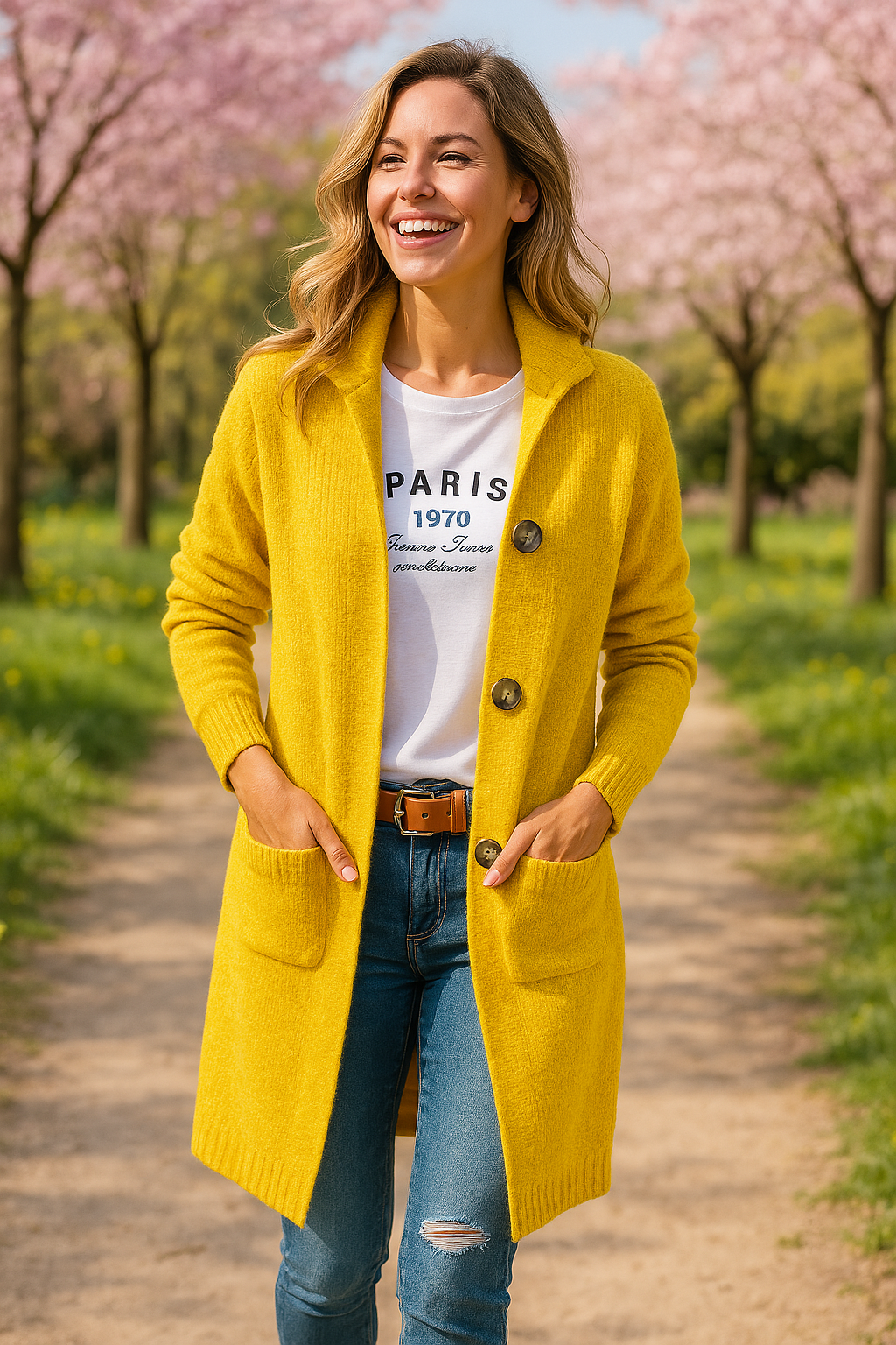 Francien | Gilet long à capuche en maille côtelée