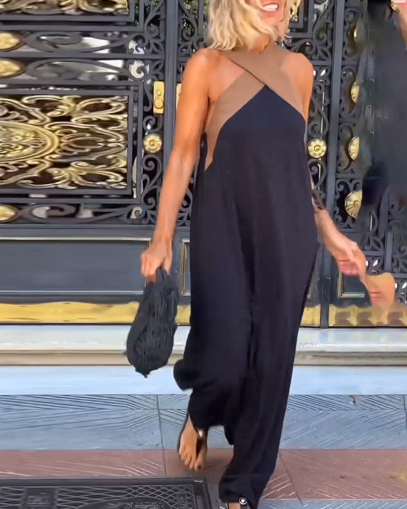 Roselle | Robe longue fluide à bretelles croisées