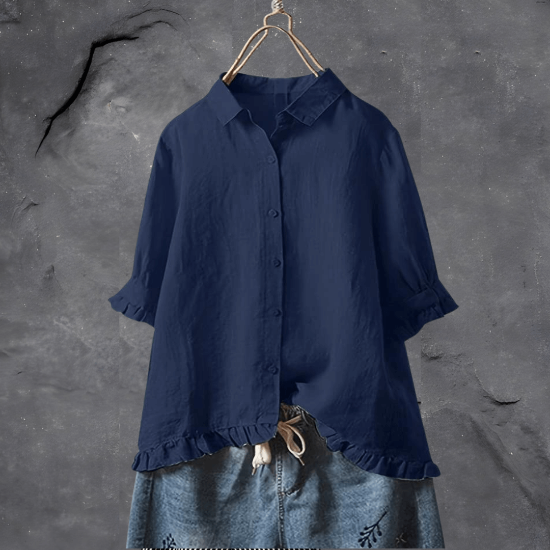 Amalia | Blouse boutonnée à volants pour femme