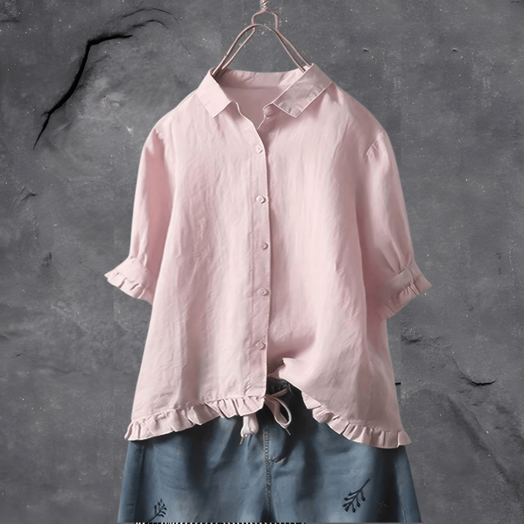 Amalia | Blouse boutonnée à volants pour femme