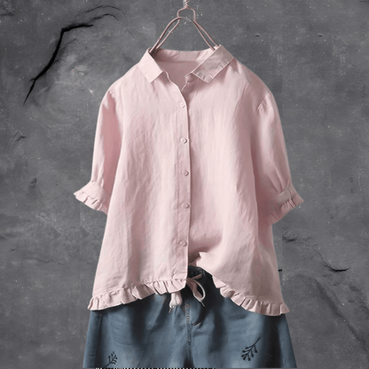Amalia | Blouse boutonnée à volants pour femme