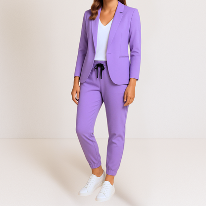 Clotilde | Ensemble Femme Décontracté Chic avec Blazer et Pantalon Ajusté