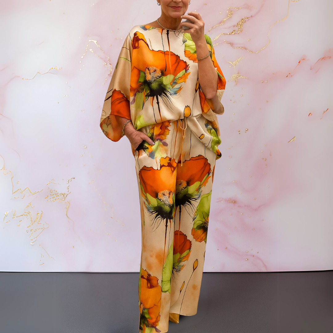 Hyacinthe | Ensemble Fluide à Imprimé Floral pour Femme