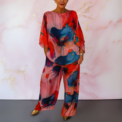 Hyacinthe | Ensemble Fluide à Imprimé Floral pour Femme