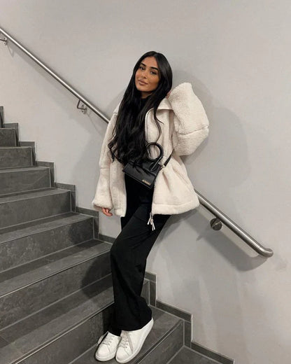 Blanche | Veste Polaire Zippée Douce et Cocooning