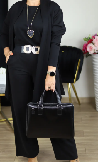 Nadia | Ensemble 3 Pièces avec Cardigan Long, Confort Élégant et Style Polyvalent pour Toutes les Occasions