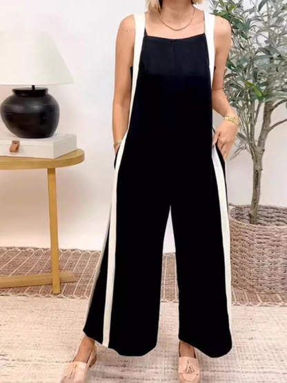 Layla | Combinaison fluide à rayures latérales pour femme