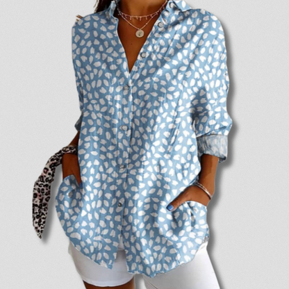 Danique | Chemise à imprimé feuillage et fleurs pour femme