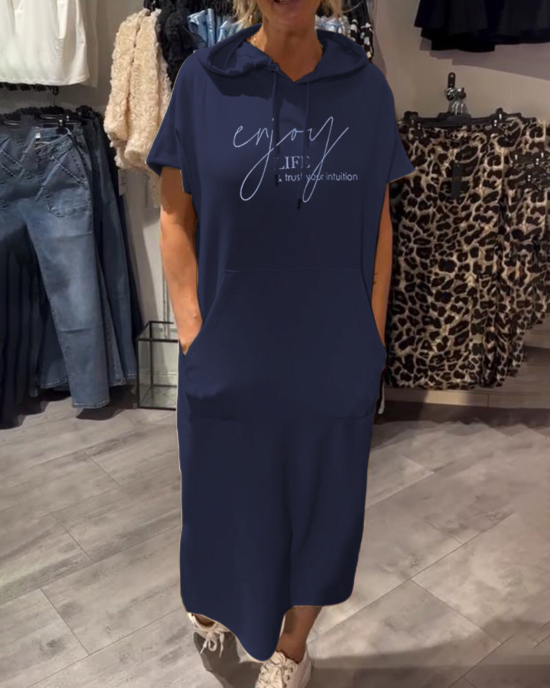 Émy | Robe sweat à capuche décontractée