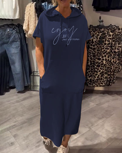 Émy | Robe sweat à capuche décontractée