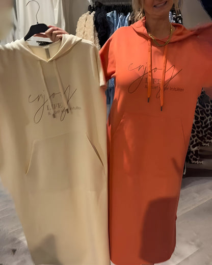 Émy | Robe sweat à capuche décontractée