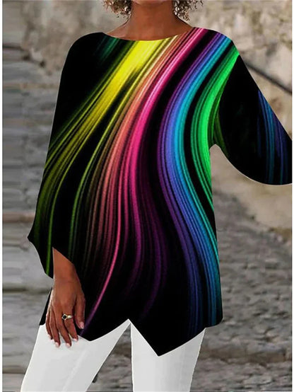 Floriane | Haut asymétrique à motif scintillant