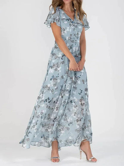 Stella | Robe longue fluide à fleurs pour femme