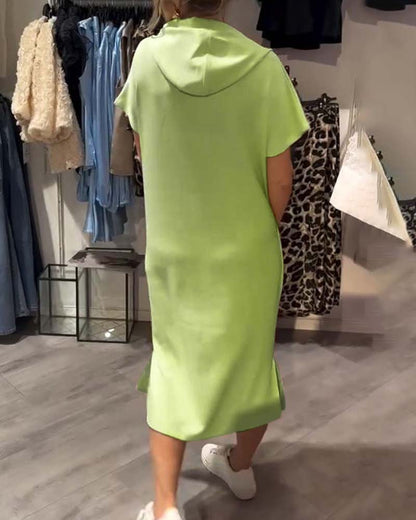 Émy | Robe sweat à capuche décontractée