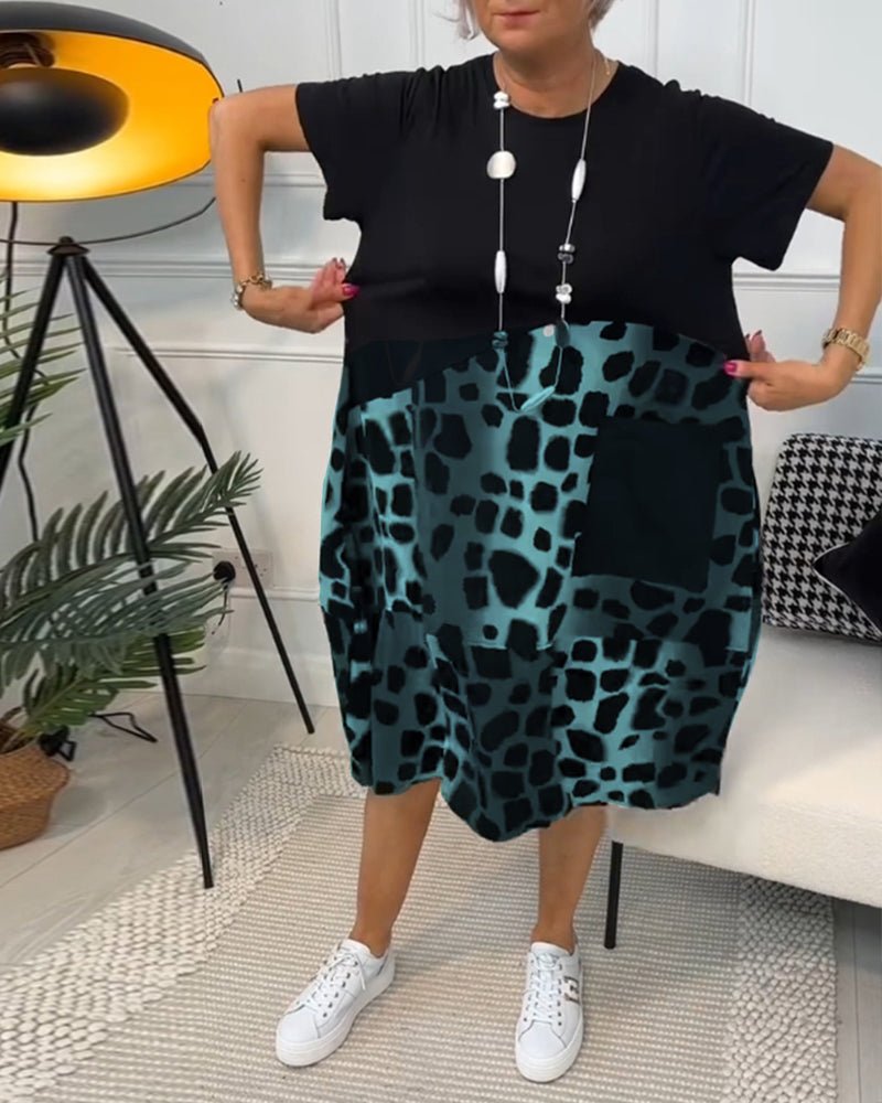 Noélie | Robe fluide à motif graphique pour femme