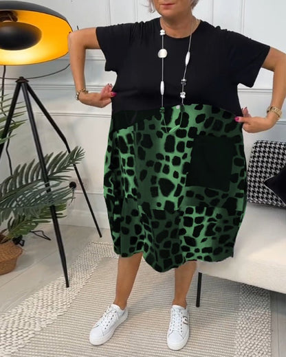 Noélie | Robe fluide à motif graphique pour femme