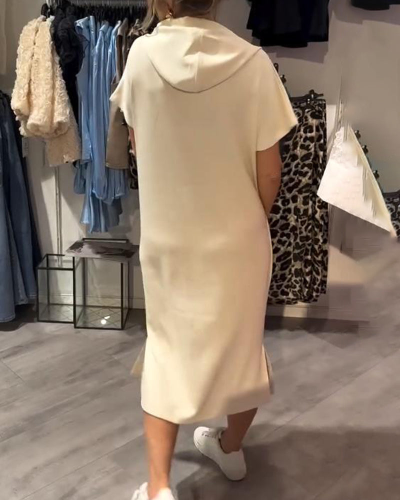 Émy | Robe sweat à capuche décontractée
