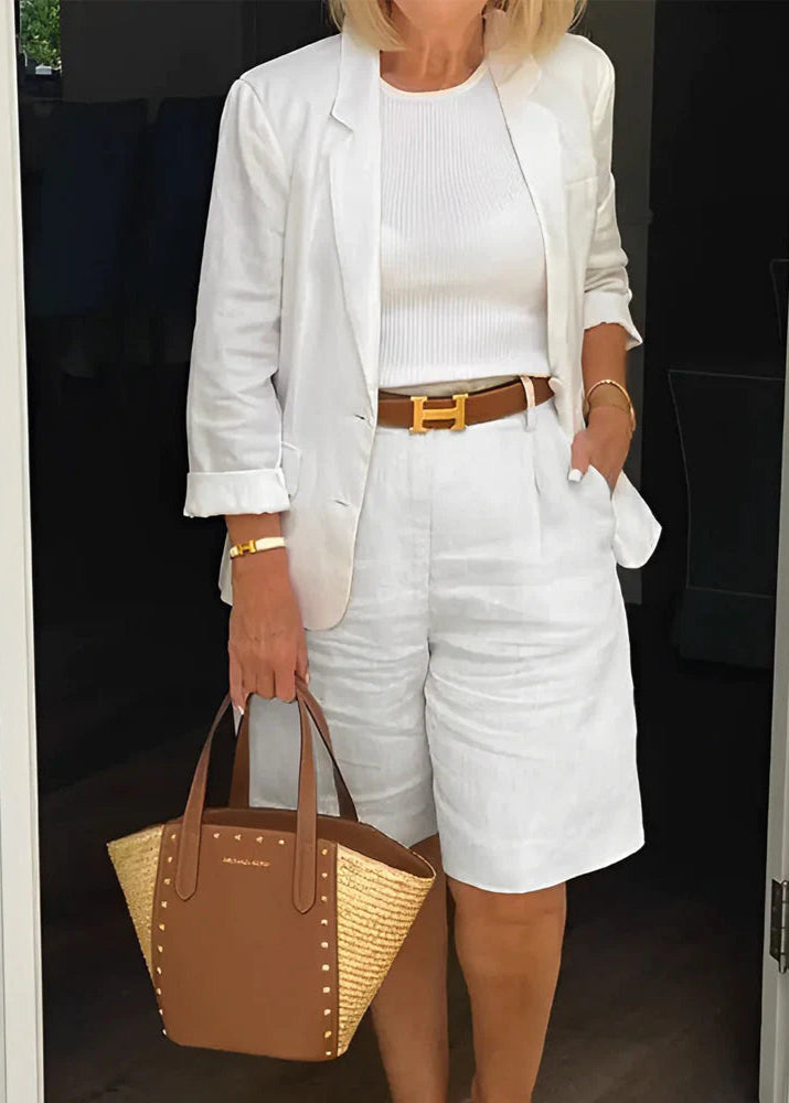 Laurence | Ensemble blazer et bermuda élégant pour femme