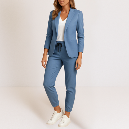 Clotilde | Ensemble Femme Décontracté Chic avec Blazer et Pantalon Ajusté