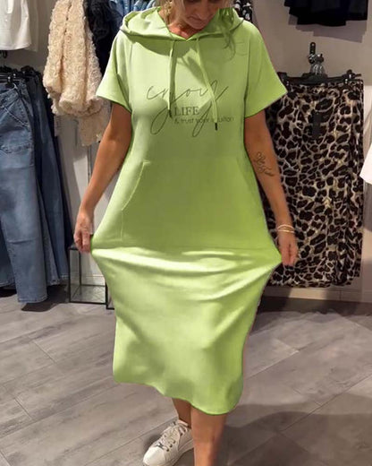 Émy | Robe sweat à capuche décontractée