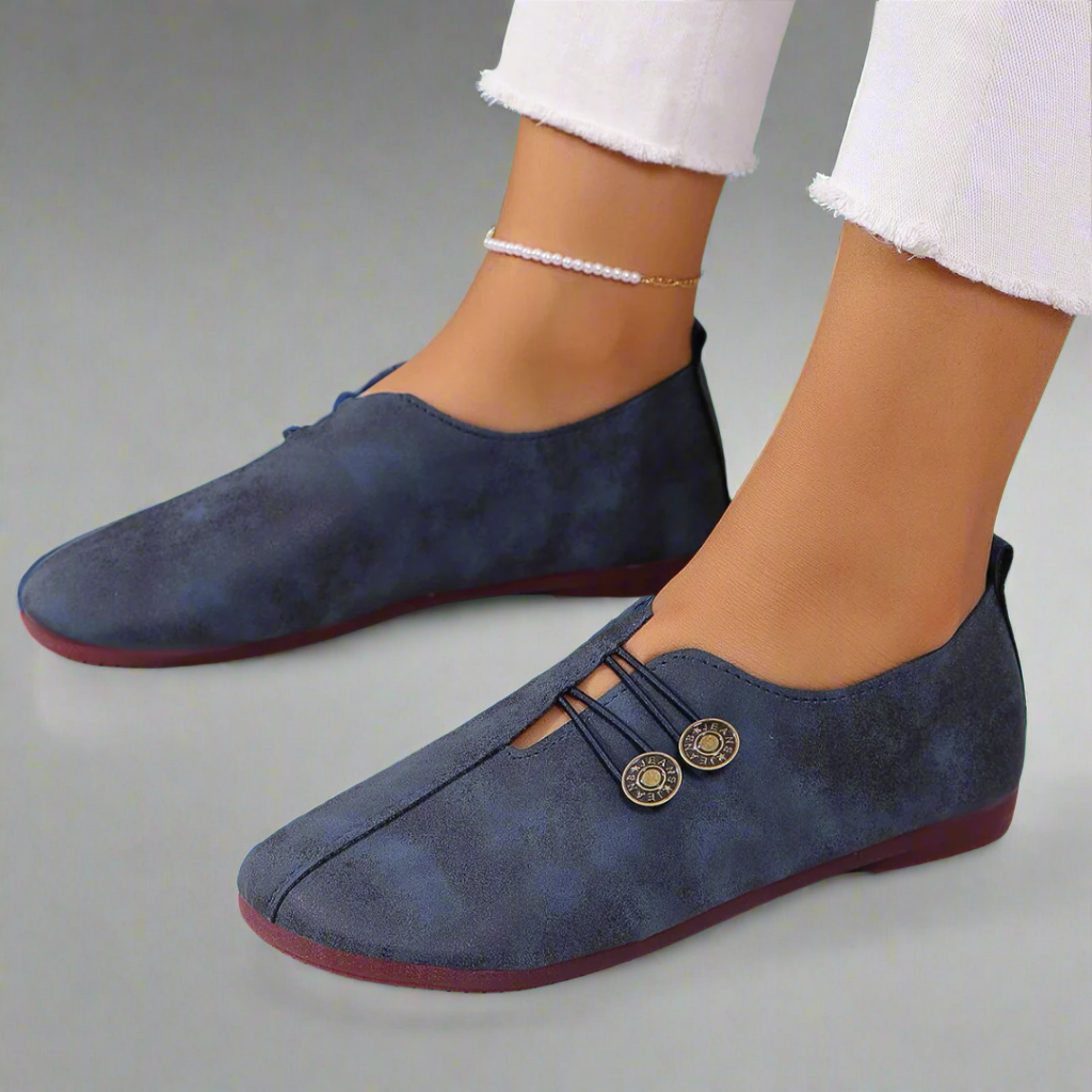 Ninon | Mocassins souples à détail bouton pour femme