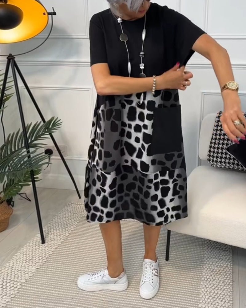 Noélie | Robe fluide à motif graphique pour femme