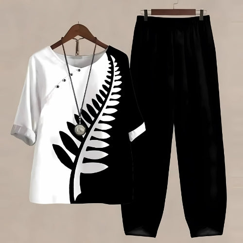 Hilde | Ensemble ample à motif pour femme