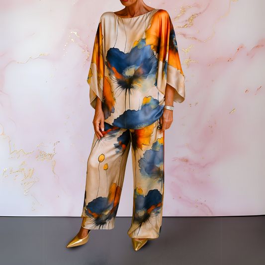 Hyacinthe | Ensemble Fluide à Imprimé Floral pour Femme