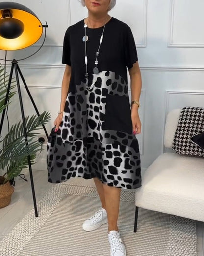 Noélie | Robe fluide à motif graphique pour femme