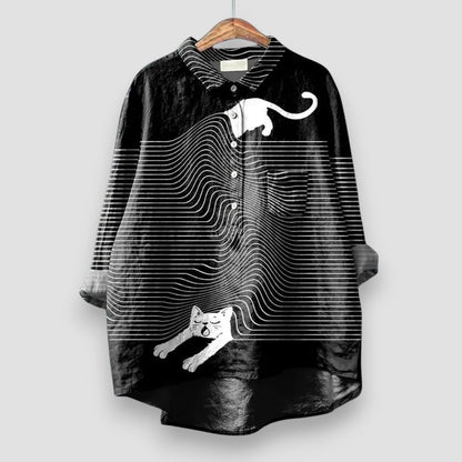 Rosa | Chemise à imprimé chiens pour femme