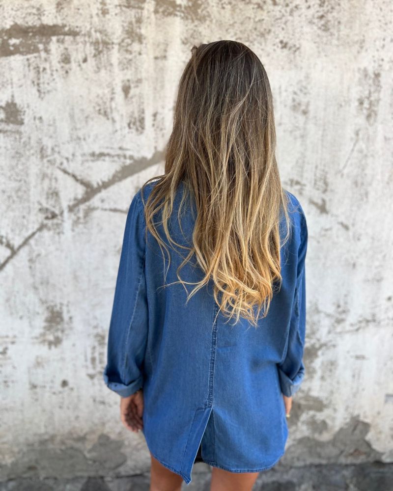 Alix | Blazer en denim à manches longues pour femme
