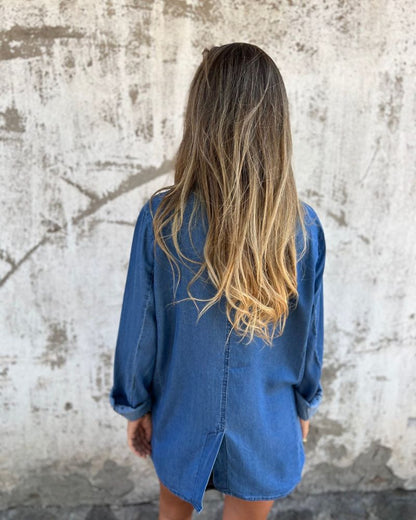 Alix | Blazer en denim à manches longues pour femme
