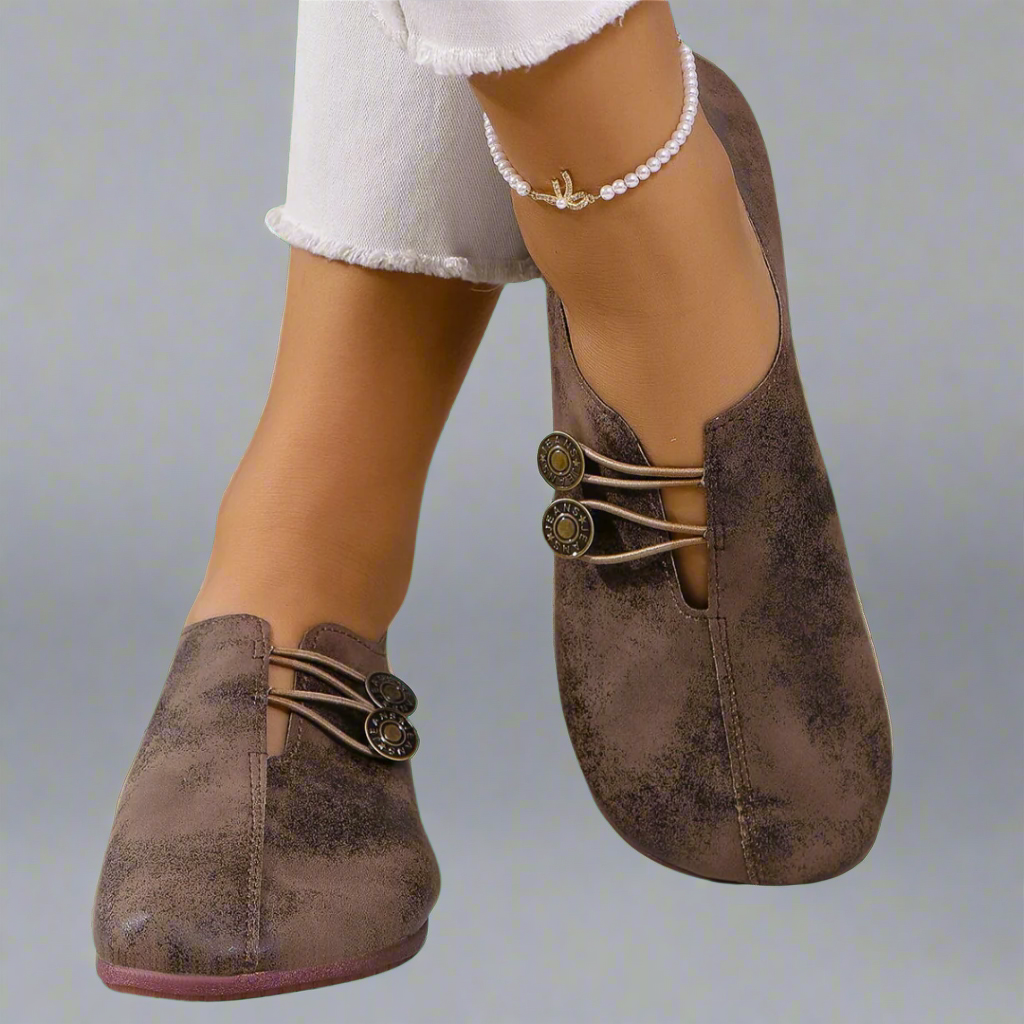 Ninon | Mocassins souples à détail bouton pour femme