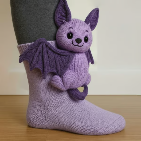 Adeline | Chaussettes Douces avec Peluche d’Animal Attachée