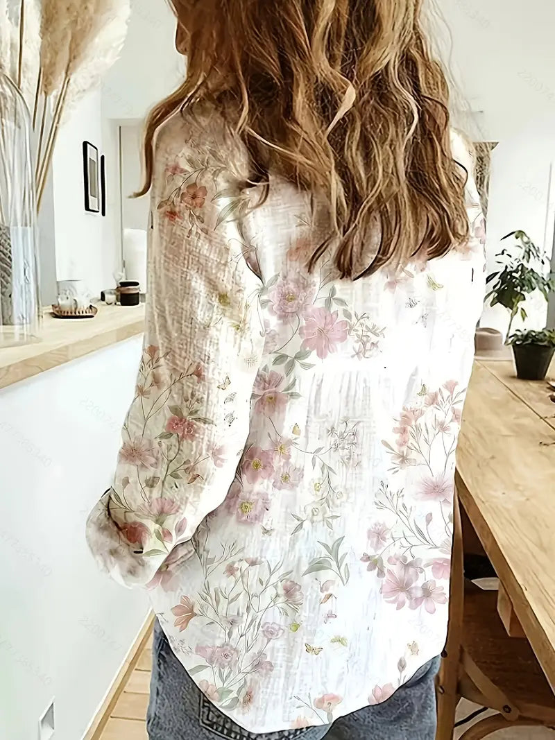 Laurie | Chemise ample à motif floral pour femme