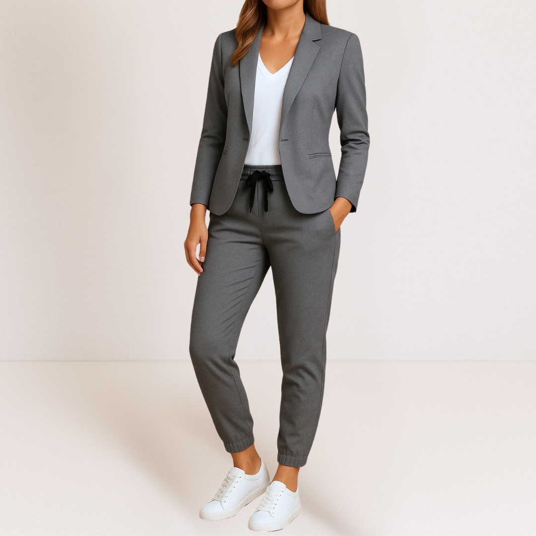 Clotilde | Ensemble Femme Décontracté Chic avec Blazer et Pantalon Ajusté