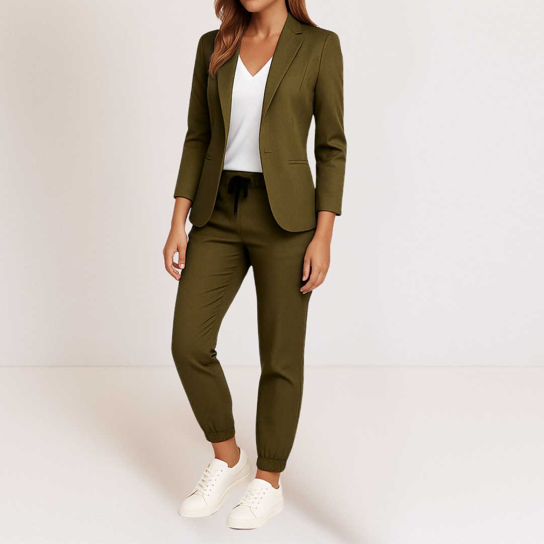 Clotilde | Ensemble Femme Décontracté Chic avec Blazer et Pantalon Ajusté
