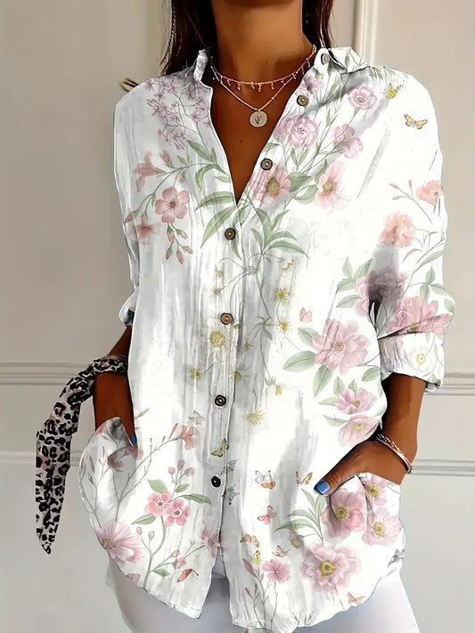 Laurie | Chemise ample à motif floral pour femme