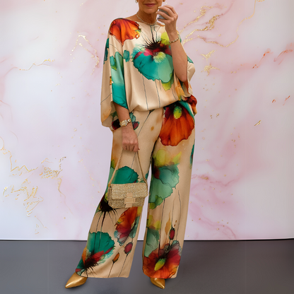 Hyacinthe | Ensemble Fluide à Imprimé Floral pour Femme