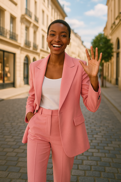Éloïse | Tailleur pantalon fluide à coupe droite
