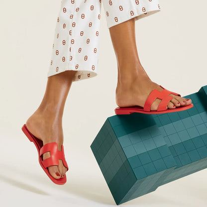 Viviane | Sandales Plates Élégantes à Bride Découpée pour Femme