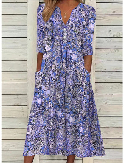 Alexia | Robe bohème à fleurs pour femme