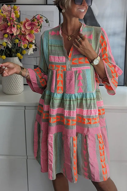 Kelly | Robe ample à motifs géométriques pour femme