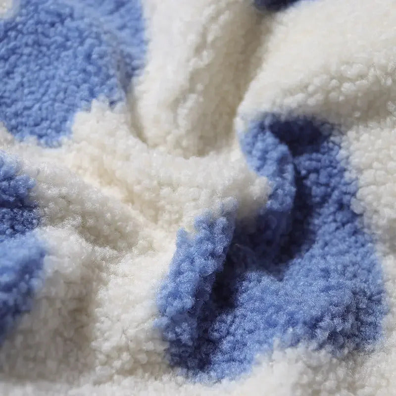 Murielle | Veste Douce Réversible à Motif Cœur pour Femme