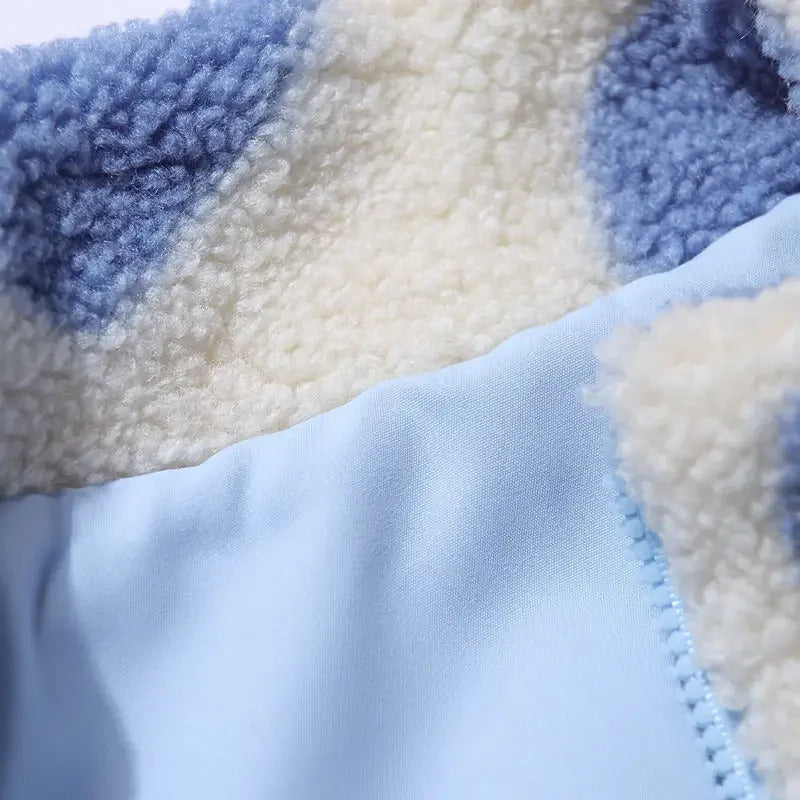 Murielle | Veste Douce Réversible à Motif Cœur pour Femme