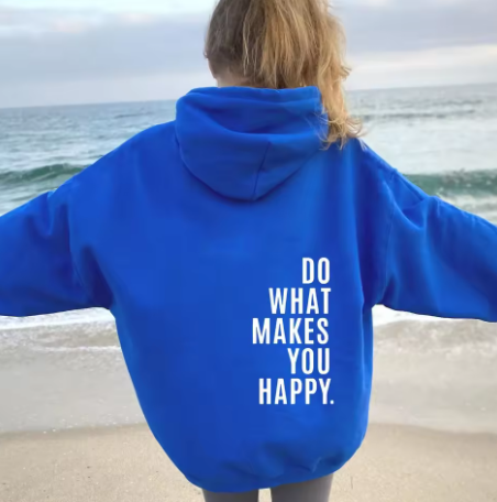 Léa | Sweat à capuche imprimé message pour femme