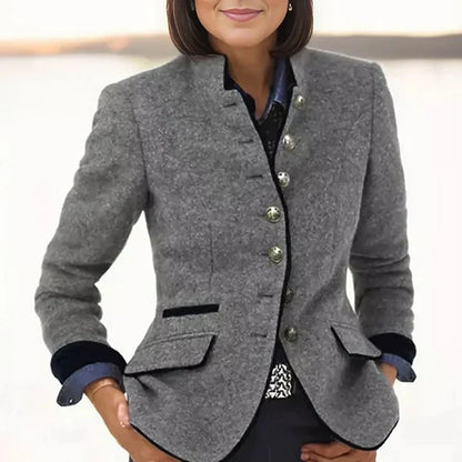Delphine | Blazer Cintrée Style Classique avec Boutons pour Femme