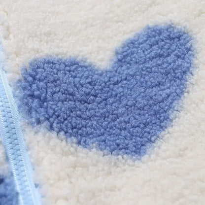 Murielle | Veste Douce Réversible à Motif Cœur pour Femme