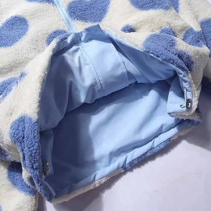 Murielle | Veste Douce Réversible à Motif Cœur pour Femme